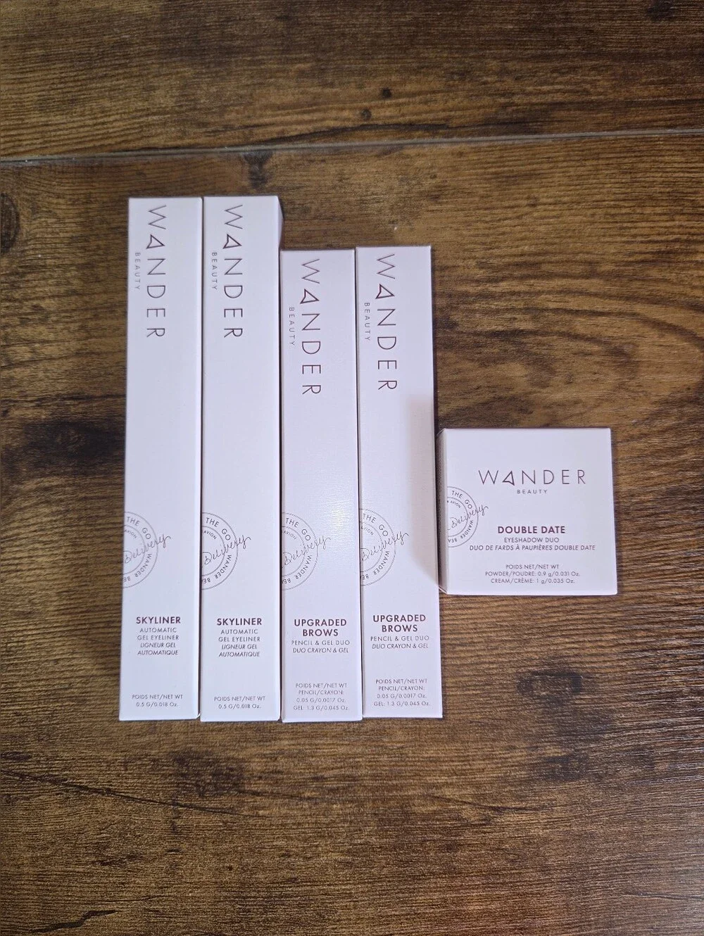 Wander Beauty Pink Eye & Brow Set with Double Date Duo and Skyliner
